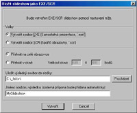 Uložení slideshow či šetřiče obrazovky