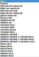 část široké nabídky přechodových efekrů část široké nabídky přechodových efekrů