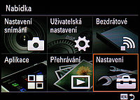 Základní obrazovka Menu